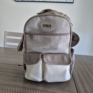 Stylish Beige and White Diaper Bag by Itzy Ritzy